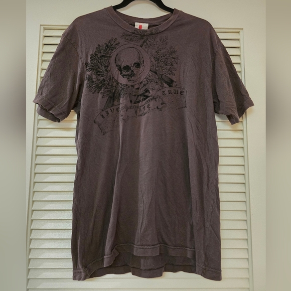 BDG Other - BDG - Men's Y2K 100% Cotton Brown & Black Skull Vintage Short-Sleeve T-Shirt